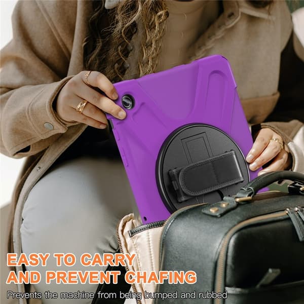 Mobilskal till Galaxy Tab A9 Plus Silikon Rotary Kickstand Lila