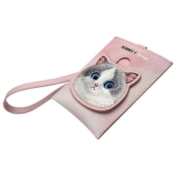 Nimmy Kortholder Big Eyed Pet 2.0 Kat - Lyserød