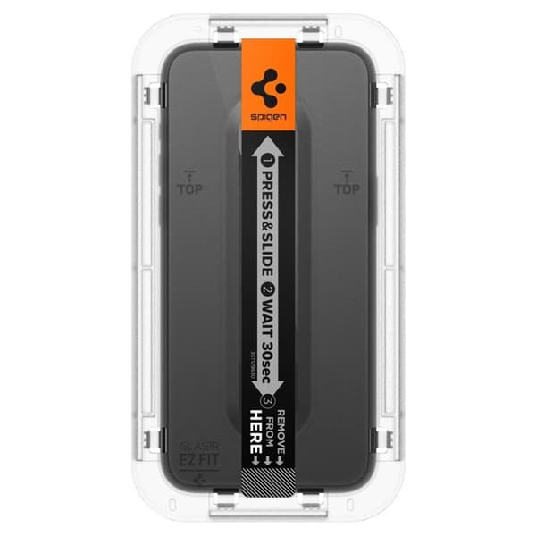 Spigen iPhone 15 Pro Max Karkaistu lasi näytönsuoja 'EZ' Fit - Musta Svart