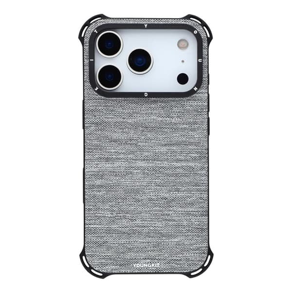 YOUNGKIT Mobilskal till iPhone 17 Pro MagSafe Jeans Cloth - Grå Grå