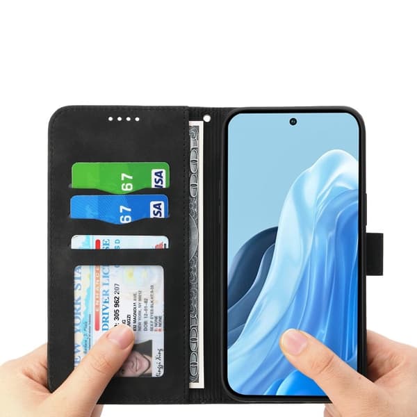 DIERFENG DF-03 Plånboksfodral för Xiaomi 17 Pro Konstläder - Svart