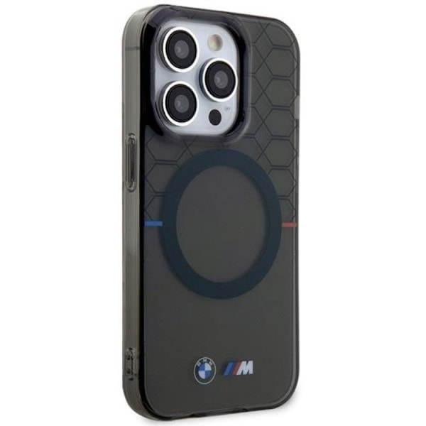 BMW iPhone 14 Pro -puhelinkotelo Magsafe Pattern - Harmaa Grå