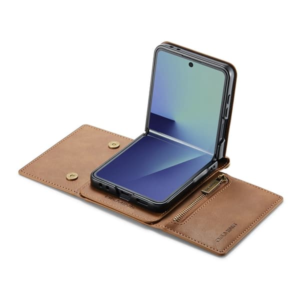 DG.MING Mobilskal till Galaxy Z Flip 7 RFID-Skydd M5 - Brun Brun