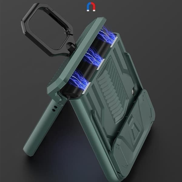 GKK Galaxy Z Flip 4 Skal Ringhållare Kickstand - Vit Vit