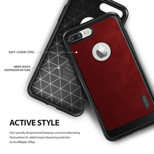 Ringke Leather Style Skal till Apple iPhone 7 Plus - Brun Brown