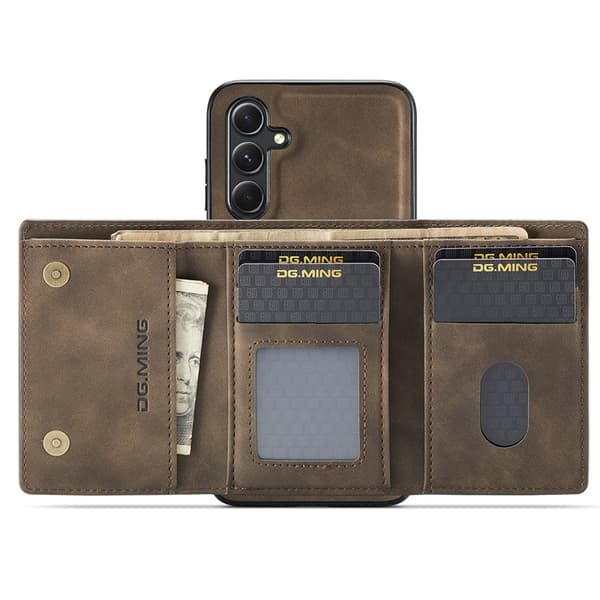 DG.MING M1 Series Mobilskal till Samsung Galaxy S25 Kickstand Brun