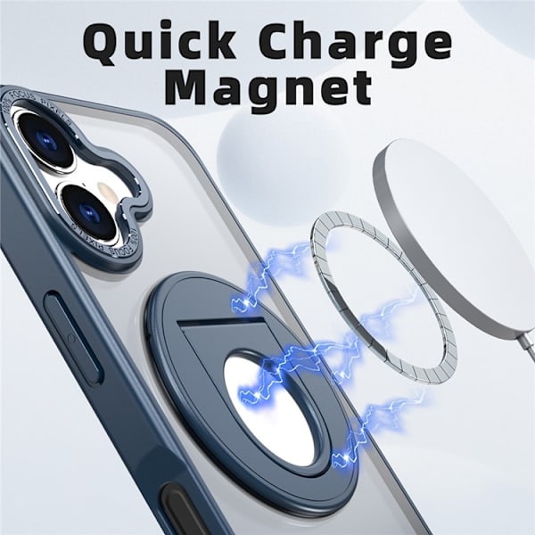 Mobilskal till iPhone 17 MagSafe Rotating Kickstand - Blå Blå