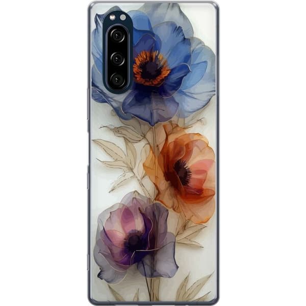 Mobilcover til Sony Xperia 5 med Silke Blomster