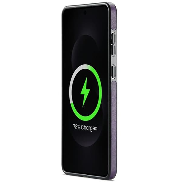 DG.MING Mobilskal till Samsung Galaxy S25 Edge Anti-Drop Läder Lila