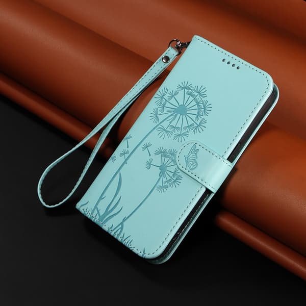 Sony Xperia 10 VII Plånboksfodral Strap Dandelion Konstläder - Grön Grön
