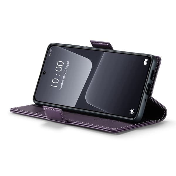 CASEME Xiaomi 13 Plånboksfodral Konstläder RFID-Skydd Lila