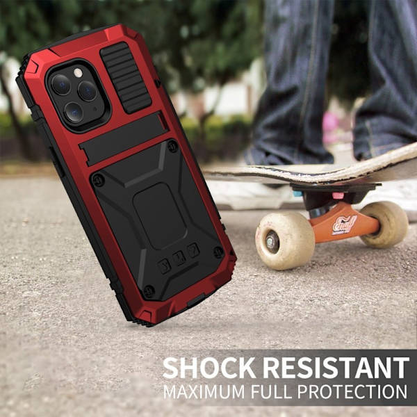 R-JUST Mobilskal till iPhone 12 Pro Max Shockproof Röd Dustproof Waterproof