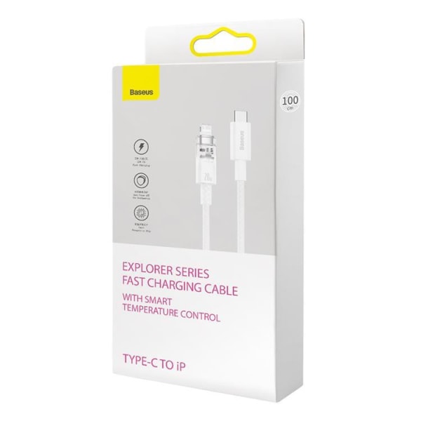 Baseus USB-C - Lightning Kabel 20W 2m Explorer - Hvid