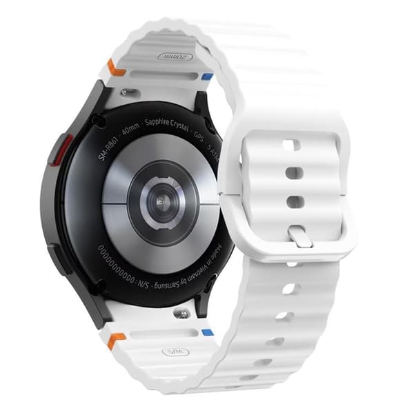 Tech-Protect Galaxy Watch 4/5/5 Pro/6/7/FE Armbånd Silikone Sport Vit