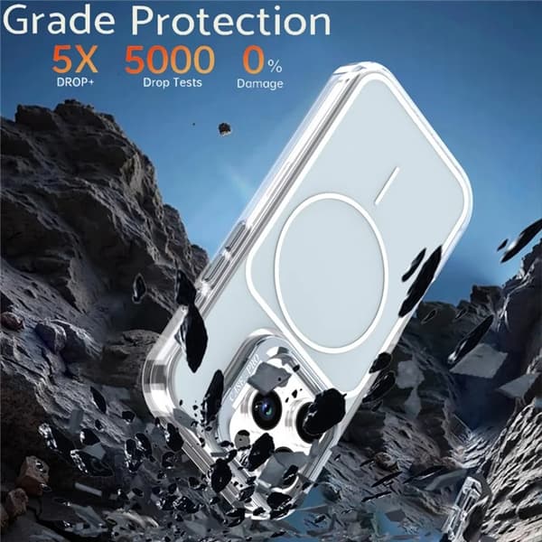 Mobilskal till iPhone 16 Pro MagSafe Lens Kickstand med Handrem - Grå Grå