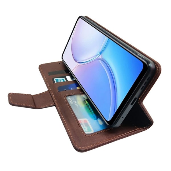 IDEWEI Plånboksfodral för Samsung Galaxy S26 Plus Konstläder Ställ - Kaffe