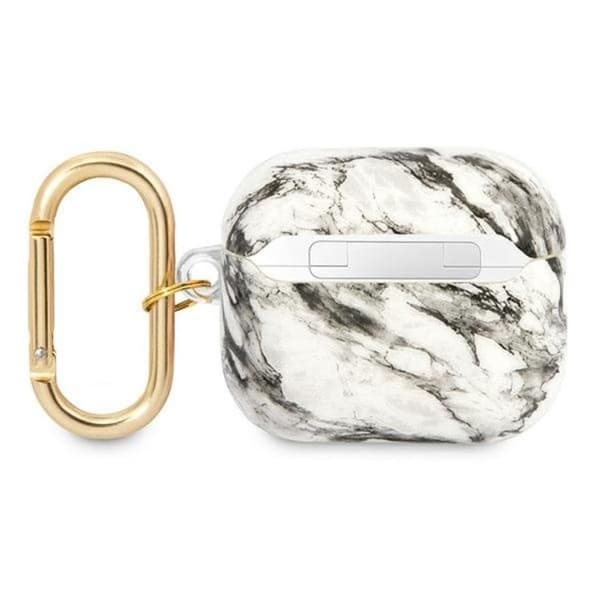 Guess Airpods 3 Skal Marble Strap Collection - Harmaa Grå