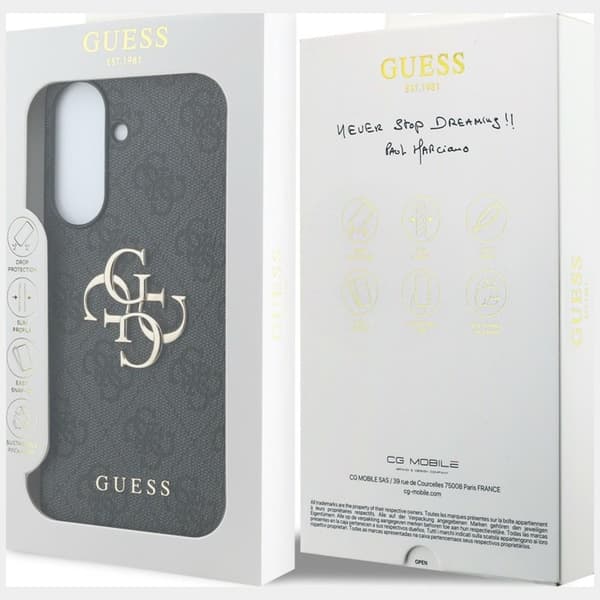 Guess Mobilskal För Galaxy A57 5G Läder 4G Metal Logo - Svart