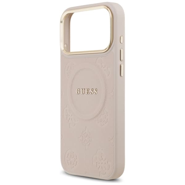 Guess Mobilskal till iPhone 17 Pro Max Magsafe Peony Hot Stamp - Rosa Rosa