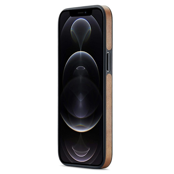 DG.MING Mobilskal till iPhone 12 Pro Max Logo View PU Läder Brun