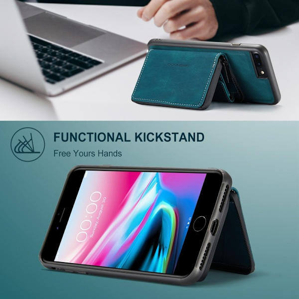 JEEHOOD Mobilskal till iPhone 7 Plus/8 Plus 2-i-1 Stöttålig Blå