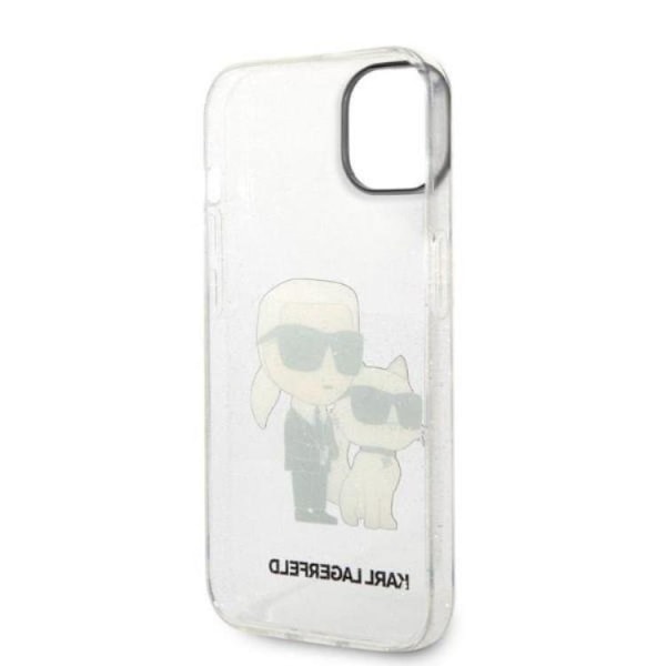 Karl Lagerfeld iPhone 14 Plus Skal IML GLIT NFT Karl & Choupette - Clear