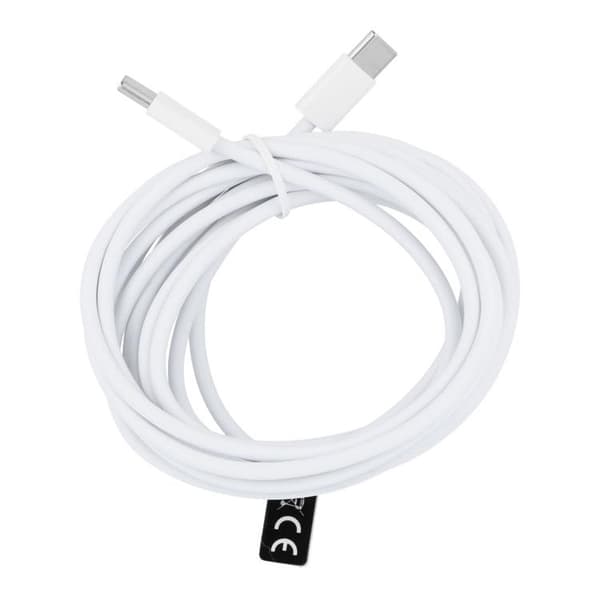 USB-C til USB-C kabel 3m 60W HD-boks - hvid Vit