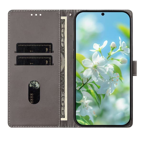 Plånboksfodral för Samsung Galaxy S26 Plus Konstläder - Färgade Blommor