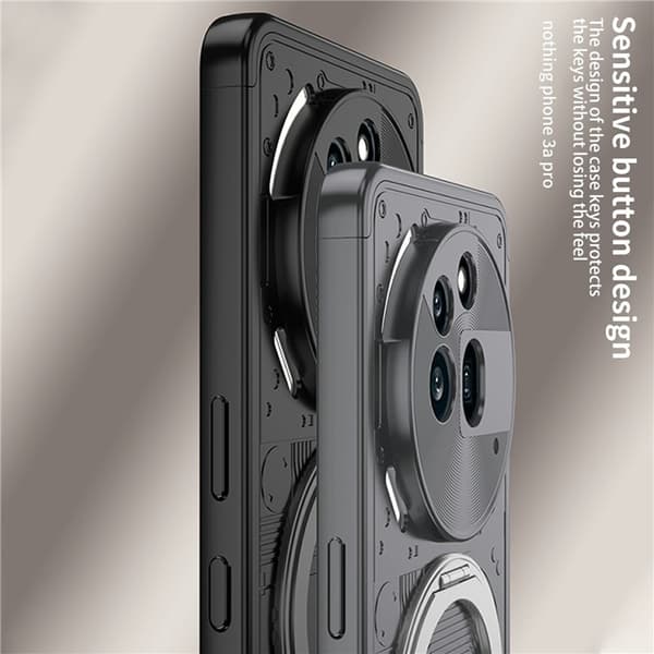 Mobilskal till Nothing Phone (3a) Pro MagSafe Kickstand Shockproof Grå