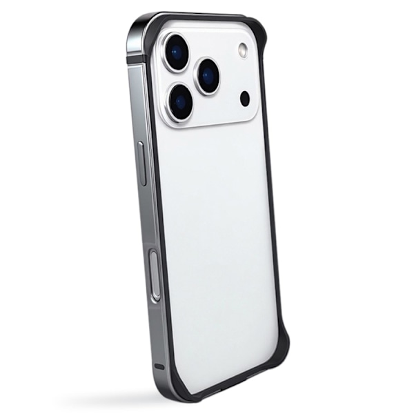 Mobilskal till iPhone 17 Pro Max Bumper Ultra Thin Metal TPU - Grå Grå