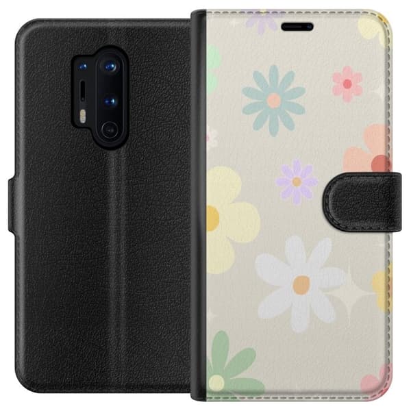 Pung-etui til OnePlus 8 Pro med falmende blomster