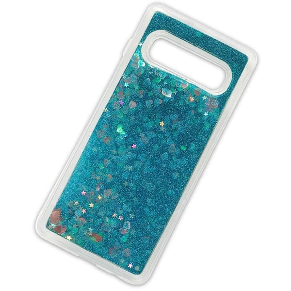 Glitter Cover til Samsung Galaxy S10 Plus - Blå Blue