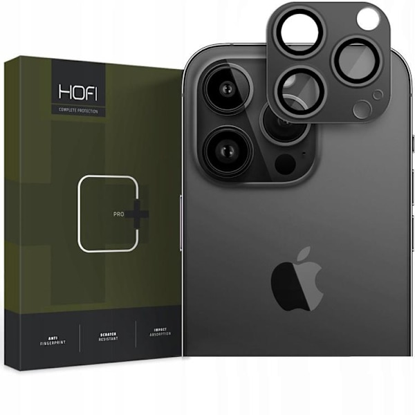 Hofi iPhone 15 Pro Max/15 Pro Kameralinsskydd i Härdat Glas - Svart Svart