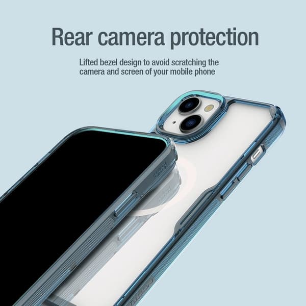 NILLKIN Nature Pro Series Mobilskal för iPhone 15 Plus MagSafe Blå