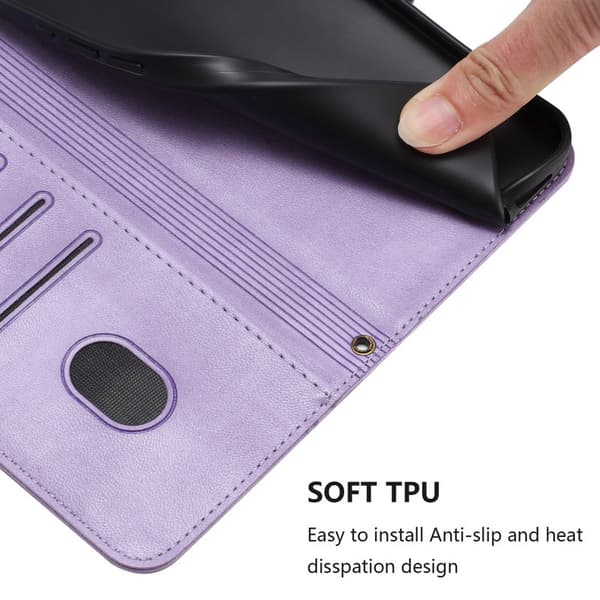 Plånboksfodral för Samsung Galaxy S26 Plus Konstläder Stativ - Ljuslila