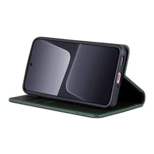 AZNS Xiaomi 13 5G Flip Plånboksfodral Konstläder - Grön