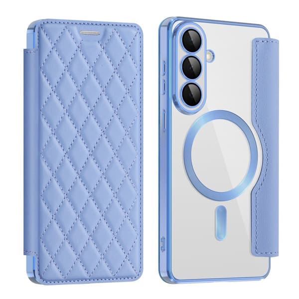 Mobilskal för Samsung Galaxy S26 Magnetiskt RFID Kortfack Konstläder - Blå