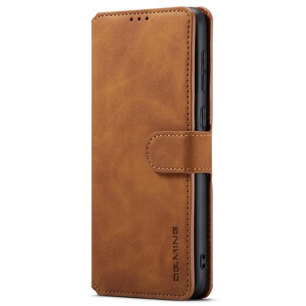 DG.MING Samsung Galaxy A33 5G Konstläder Plånboksfodral Retro Brun