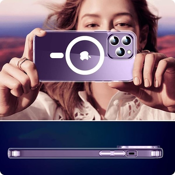 Tech-Protect iPhone 15 Pro Mobilskal Magsafe Flexair Hybrid Transparent