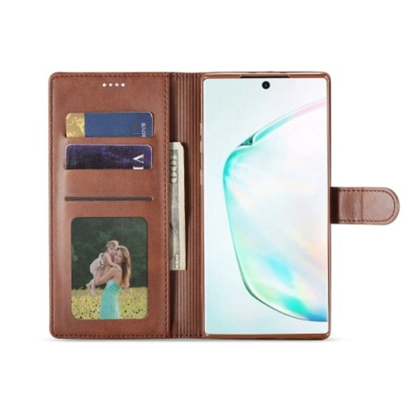 LC.IMEEKE Plånboksfodral för Samsung Galaxy Note 10 Plus - Brun Brun
