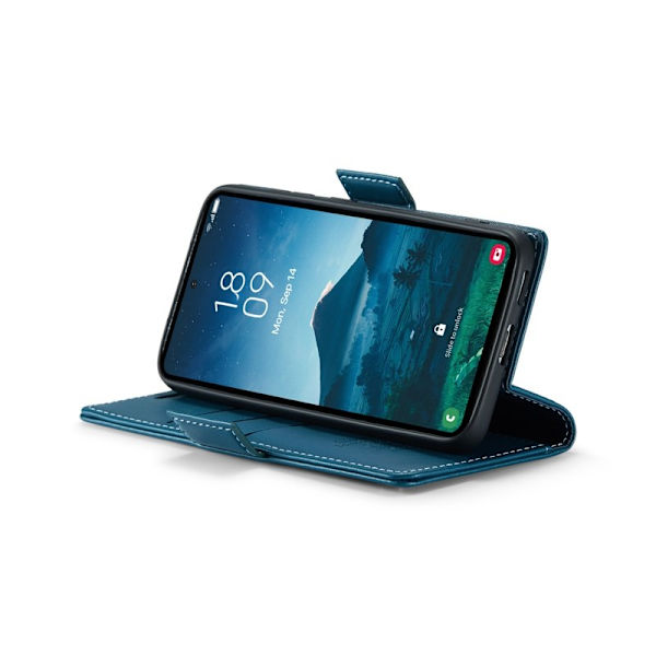 CASEME Plånboksfodral Konstläder för Samsung Galaxy S25 - Blå
