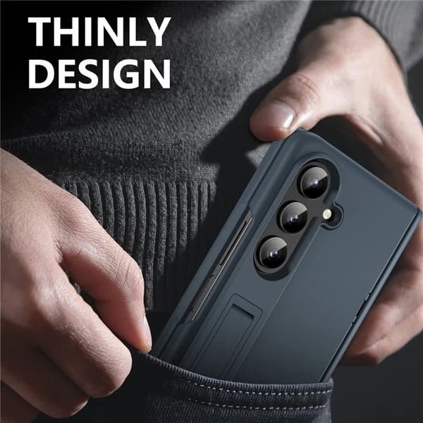 Mobilskal till Galaxy Z Fold7 5G Hård PC Anti-Drop with Kickstand - Grå Grå