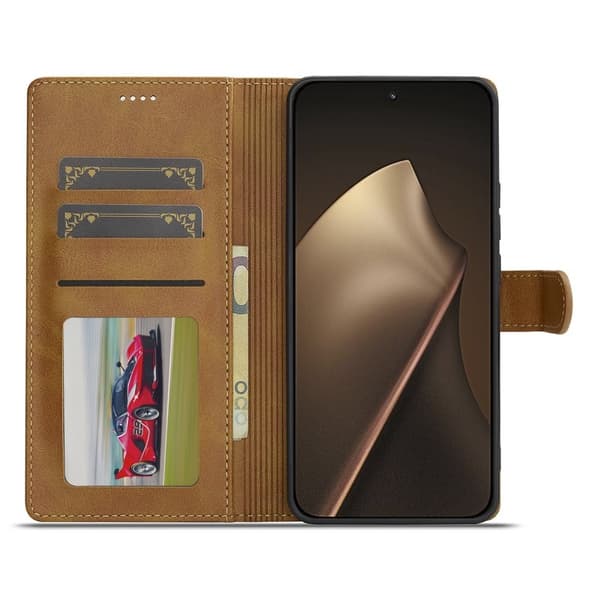 LC.IMEEKE Xiaomi 15T Plånboksfodral Konstläder - Gul