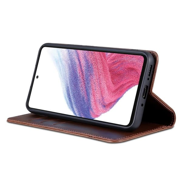 AZNS Samsung Galaxy A55 5G Plånboksfodral Konstläder - Brun