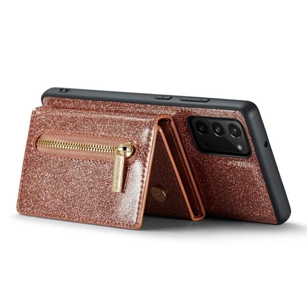 DG.MING M3 Series Plånboksfodral för Samsung Galaxy Note20 5G - Roséguld