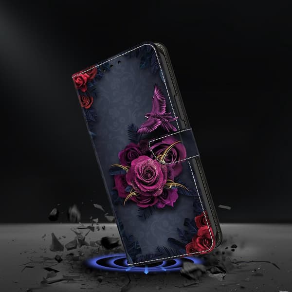 Plånboksfodral för Samsung Galaxy S26 Plus Mönstertryck Konstläder - Blommor