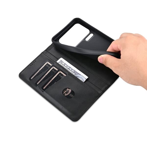 AZNS Xiaomi 17 Pro Plånboksfodral Konstläder - Svart