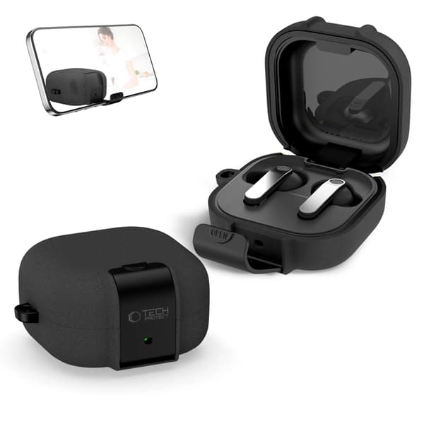 Tech-Protect Skal För Galaxy Buds 4/4 Pro Slim Hook - Svart Svart