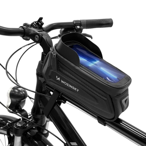 Wozinsky polkupyörän runkolaukku 1,7l puhelimen suojakuori - musta