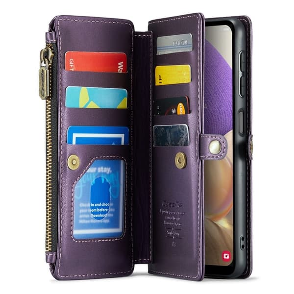 CASEME Plånboksfodral Konstläder för Samsung Galaxy A32/M32 5G - Lila